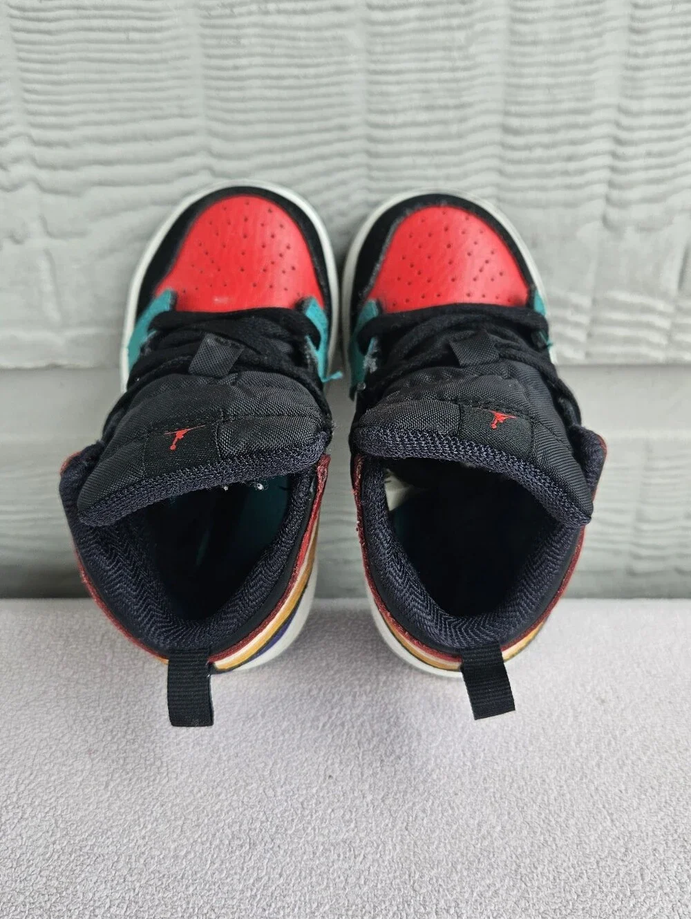Nike Air Jordan 1 Mid TD Toddler SZ 6 Sneakers Multi-Color 90's Retro 640735-125